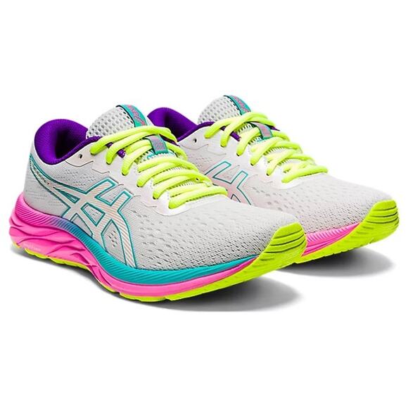 Asics GEL-Excite Running Shoes Neon Pink Yellow Blue Purple Women's 7.5 - Picture 8 of 9